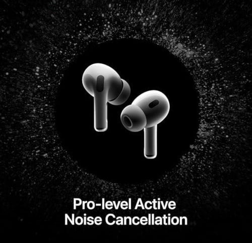 Apple Airpods Pro 2/With Silicon Case Free/ANC(Active Noise Cancellation)/One year Warranty.